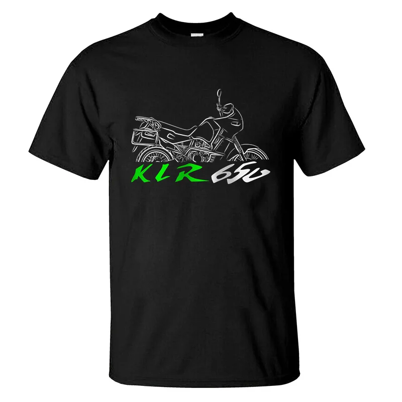 

2024 Men T Shirt Casual Kawasakis KLR650B Tengai T-shirt Graphic Summer Short Sleeves 100% Cotton S-3XL Cool Tee