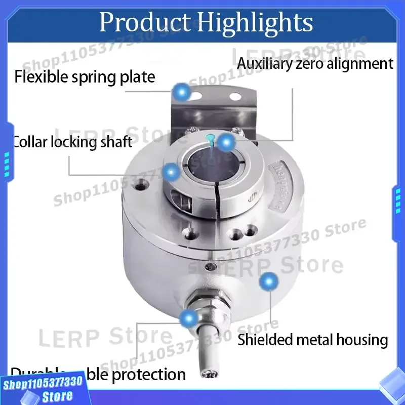for K50 Durable 5000PPR 1024PPR Mechanical 15mm Hollow Shaft Incremental Encoder