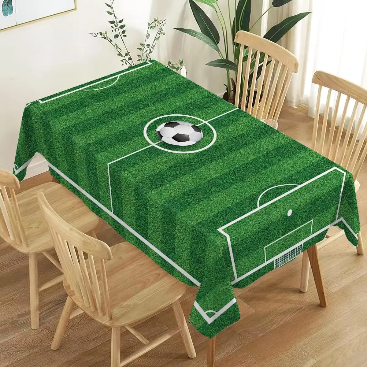 Mantel de fútbol para decoración de fiestas temáticas de cumpleaños de niños, decoración para el hogar, cocina, comedor