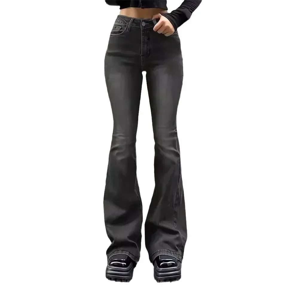 

Retro Micro-pull Jeans Women's Summer New Trendy Brand Straight Loose Design Sense Niche Casual Pants Tide