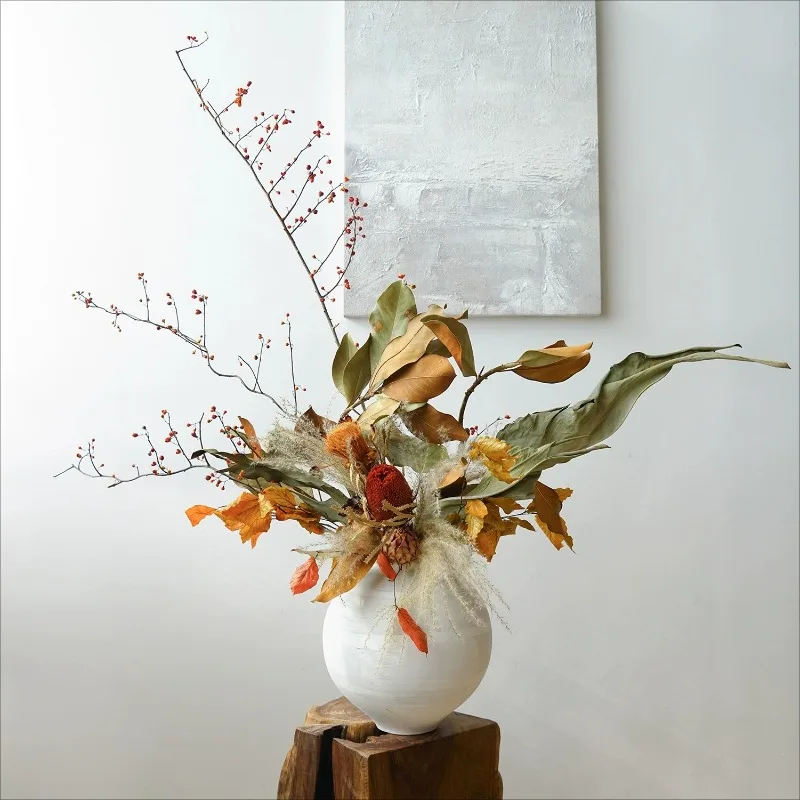 Japanese natural dried flower combination bouquets, high-end flower arrangement sets, homestays, hotel model rooms, floral art
