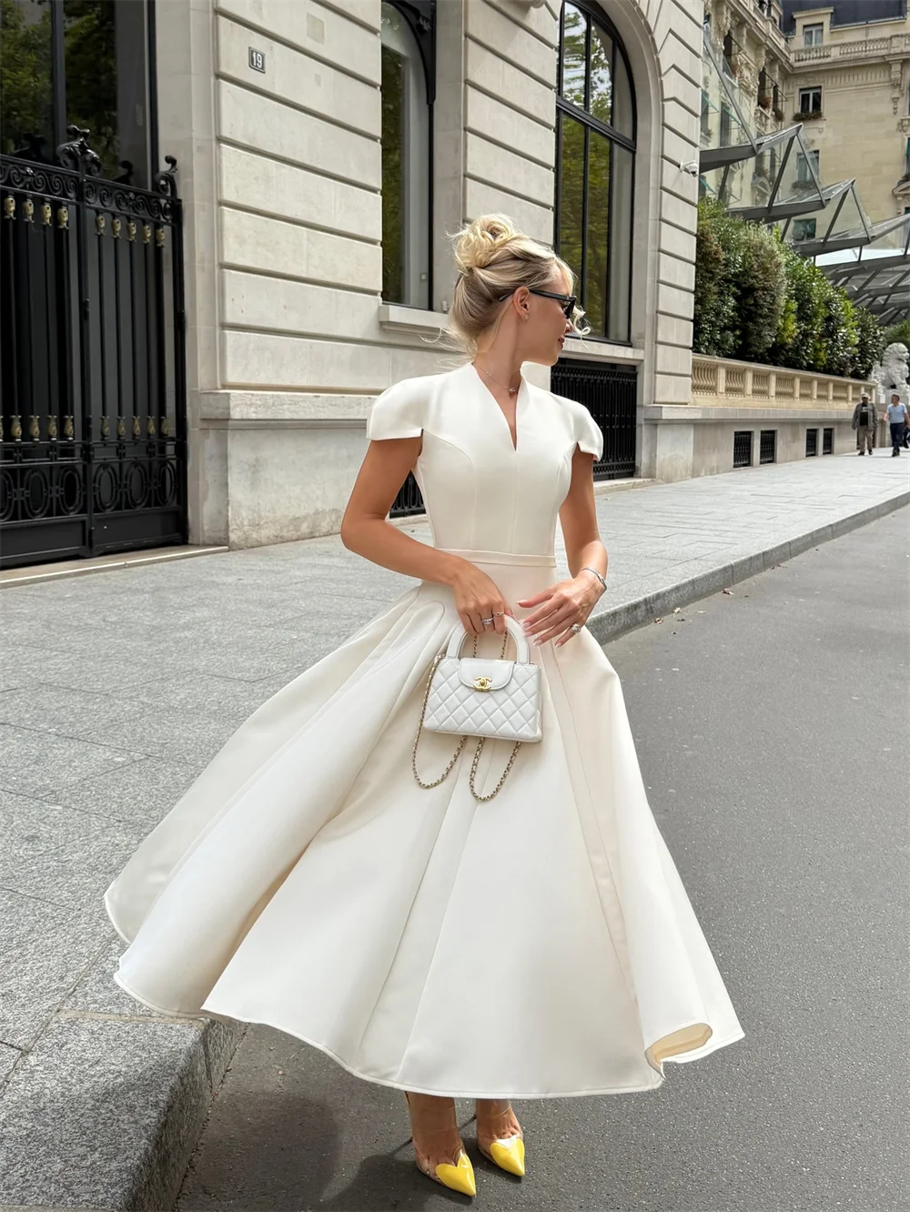 

Классическое вечернее платье трапециевидной формы с длинным балом для выпускного вечера, плиссированное платье до щиколотки, новое вечернее платье по индивидуальному заказу, вечернее платье с короткими рукавами, 2025 г.