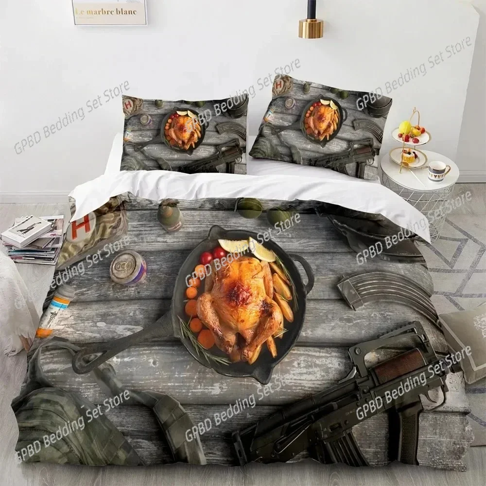 3D Print PUBG Game BATTLEGROUNDS Bedding Set Duvet Cover Bed Set Quilt Cover Pillowcase Comforter king Queen Size Boys Adult
