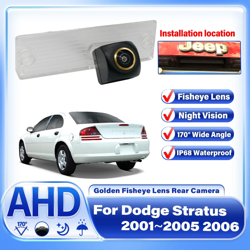 170°Back up Reverse Parking Camera Car Rear View Camera AHD CCD Night Vision For Dodge Stratus 2001 2002 2003 2004 2005 2006 Car