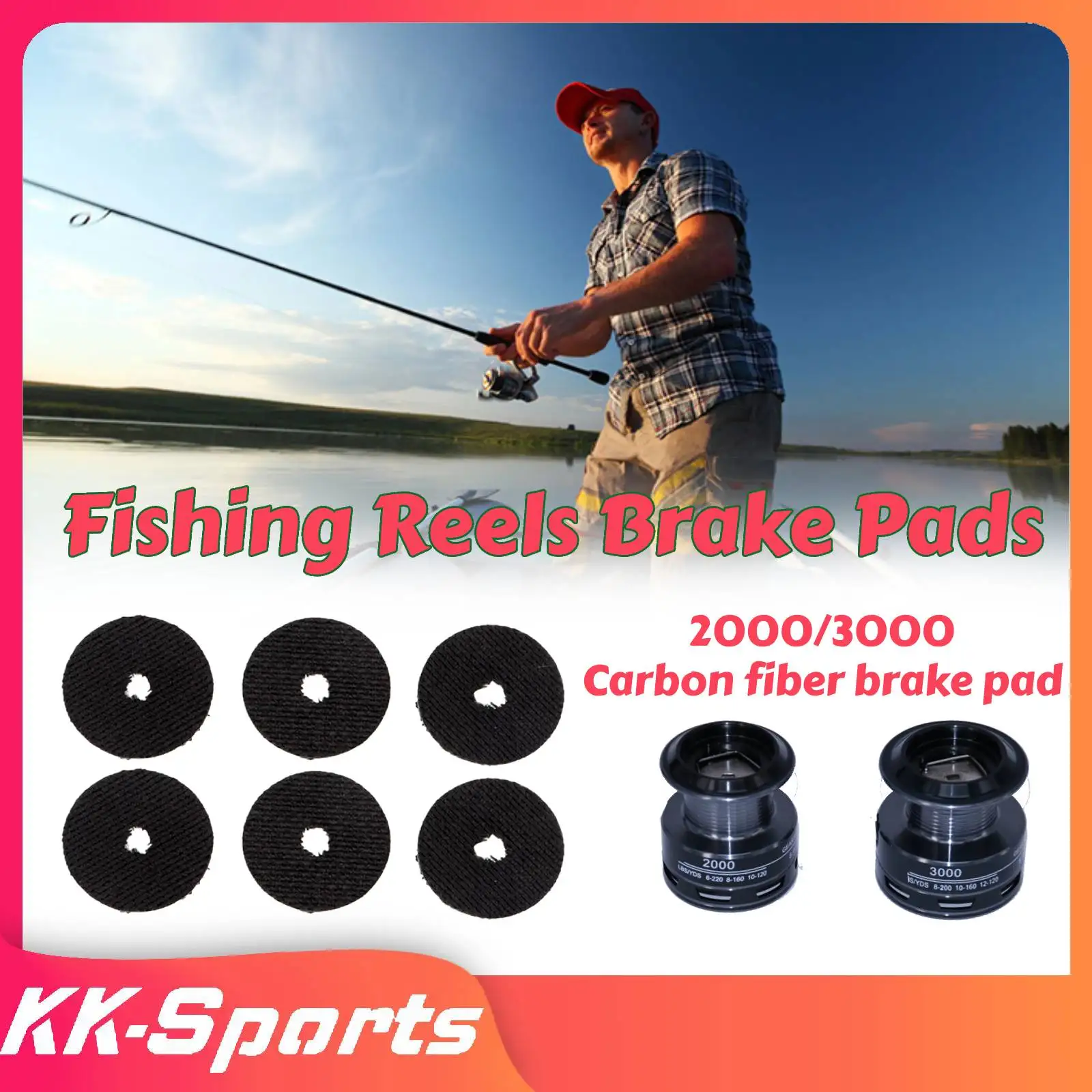 3pcs Fishing Reels Brake Pads Carbon Fiber cloth Drag Washers D/S spinning wheel a set 19mm 23mm for Fishing Reels