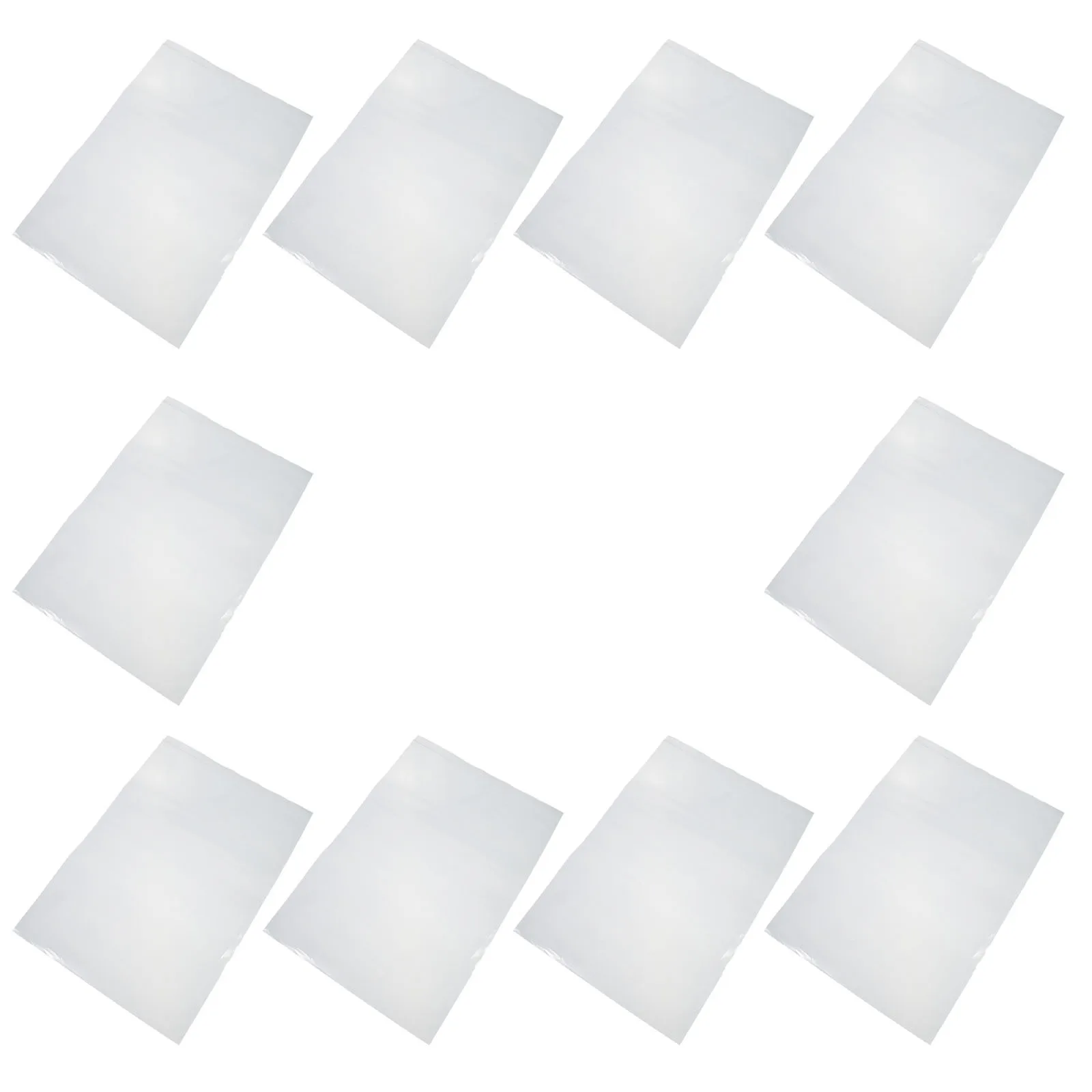 

10 Pcs Storage Bag File Pouch Document Container Portable Transparent Folder White Travel Clear Organizer Office