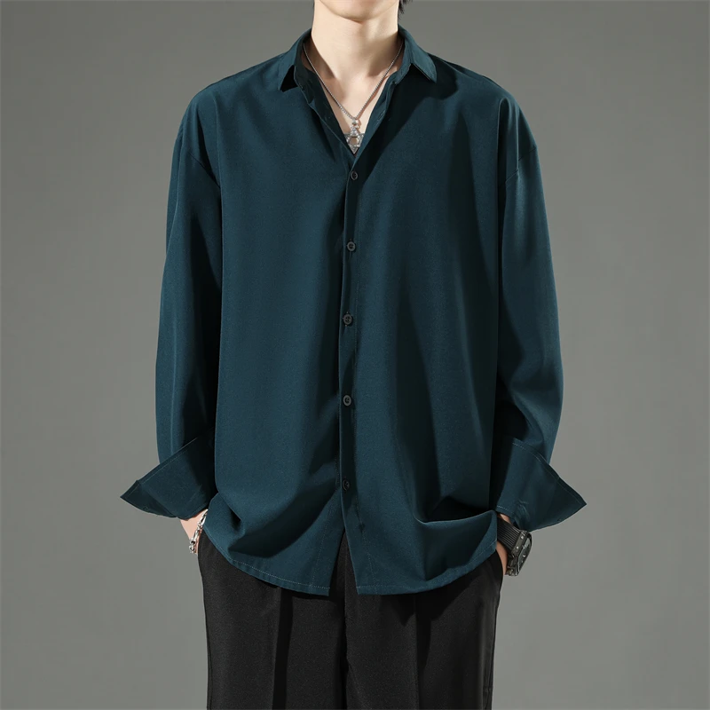 

Men's Long Sleeve Shirt Cotton Linen Breathable Neck Single Breasted Shirt Casual Solid Color Male Cozy Button Tops