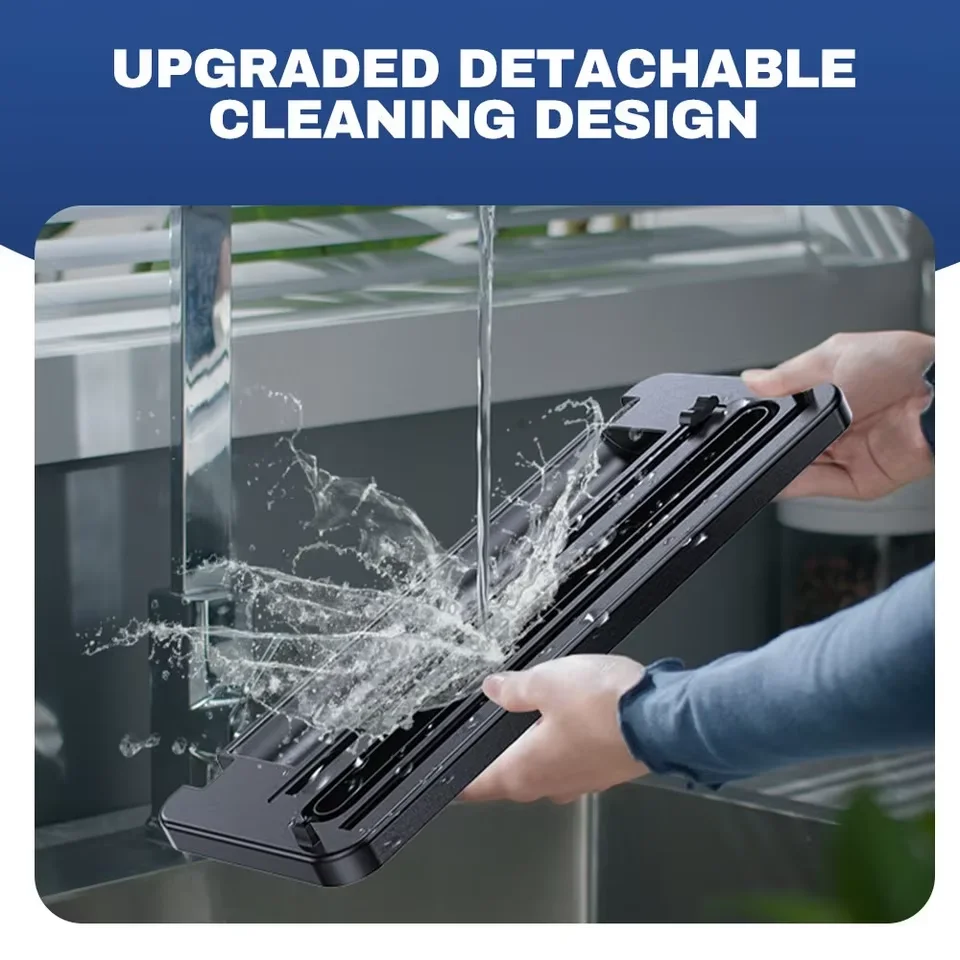 Vacuum sealing machine with purple light sterilization cutter food fresh-preservation machine high-power suction sealing machine