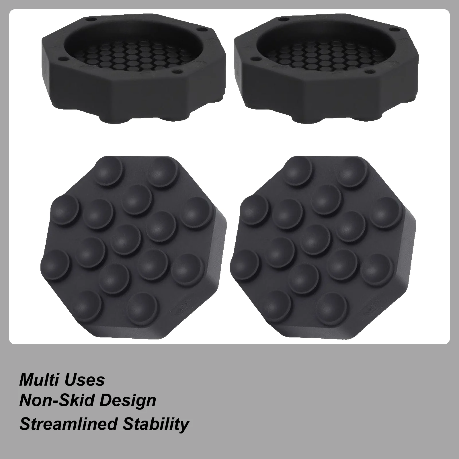 4 Pieces Washing Machine Feet Pads Reduce Noise Shock Support Anti-Slip Mat Foot Pedestal For Protect Floors Laundry Dryer