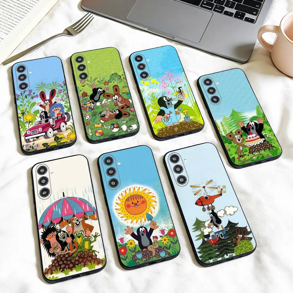 

S-Sweet Cartoon T-The L-Little Mole phone Case For Samsung Galaxy A73,A72,A71,A70,A53,A52,A51,Others Soft Black Shell