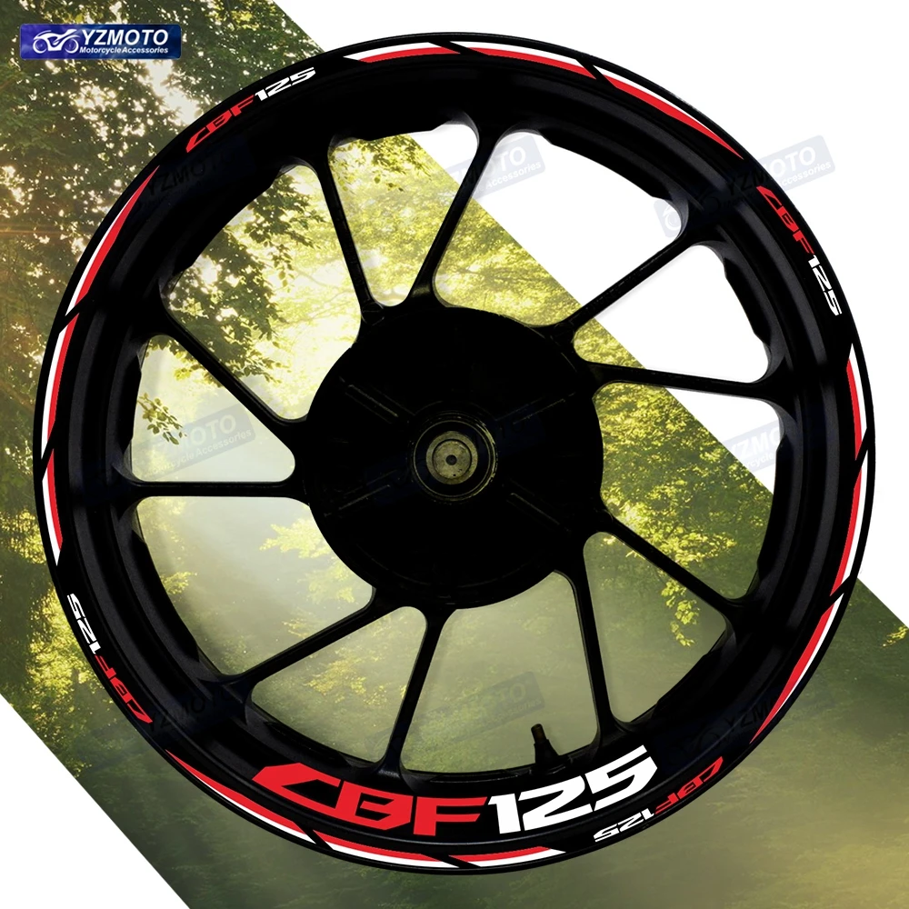 

For Honda CBF125 CBF 125 Motorcycle 17 Inch Front And Rear Wheel Stripe Sticker Wheel Decal Decorative Reflective Rim Stickers