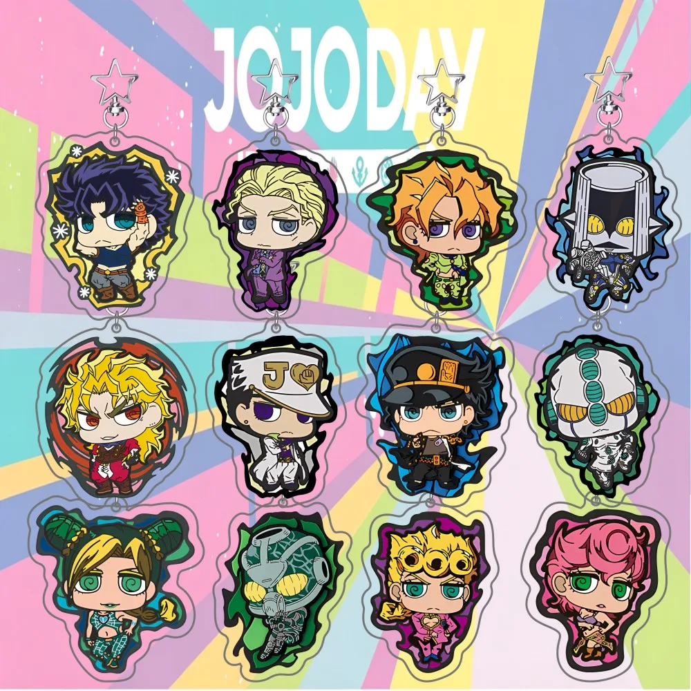 Anime JoJo's Bizarre Adventure Giorno Bruno Dio New 6cm Acrylic Stand keychain Figure Cosplay Props Desktop Decor Birthday Gift