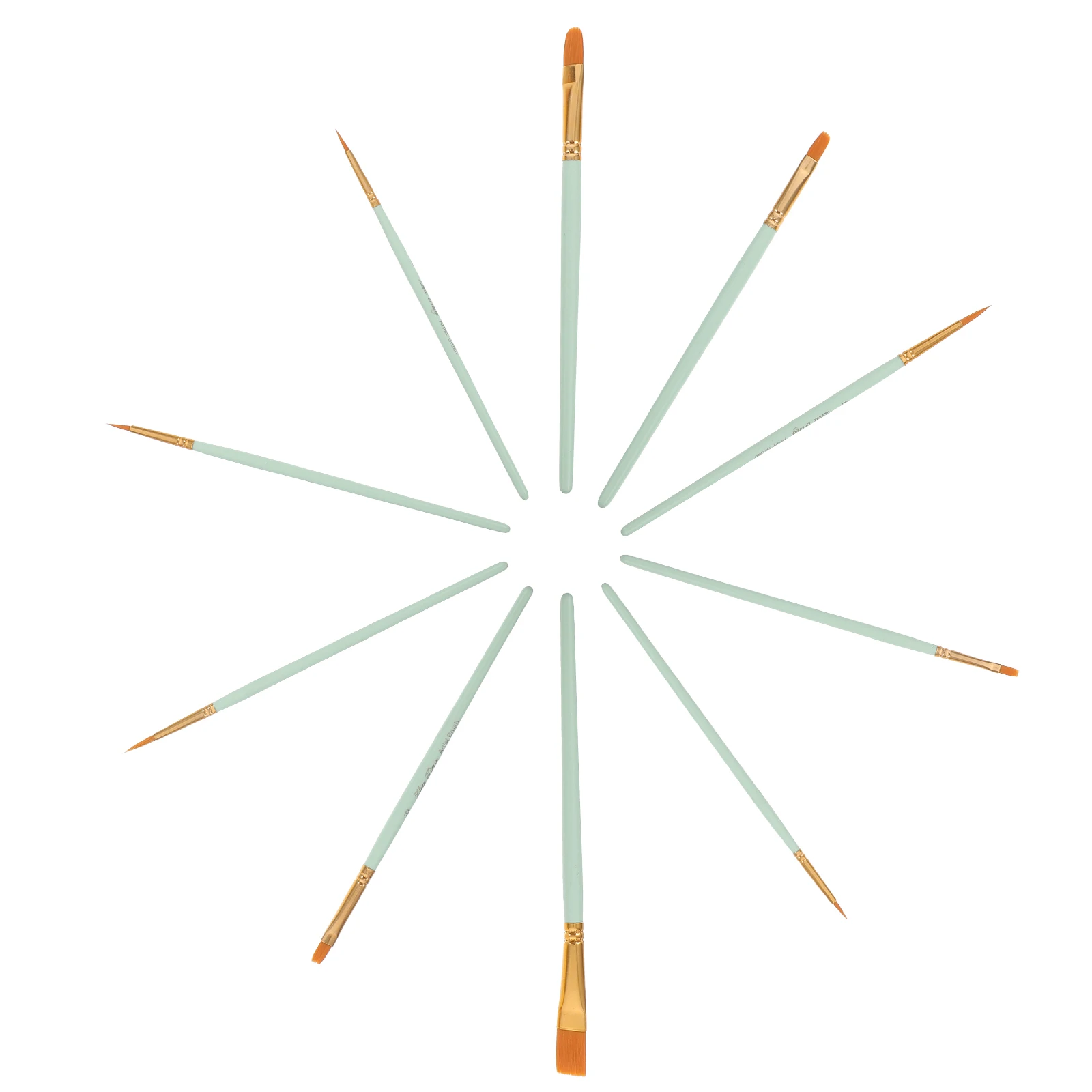 

Nylon Paint Brushes Set Comfortable Handle Easy Clean Durable Bristles Watercolor Painting Kids Art Craft Projects Tools