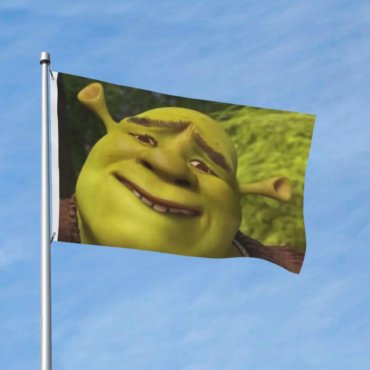 Shreks Memes Anime Flag Indoor Outdoor Banner Polyester Funny Face Decoration Vivid Color 60x90 90x150cm Flags