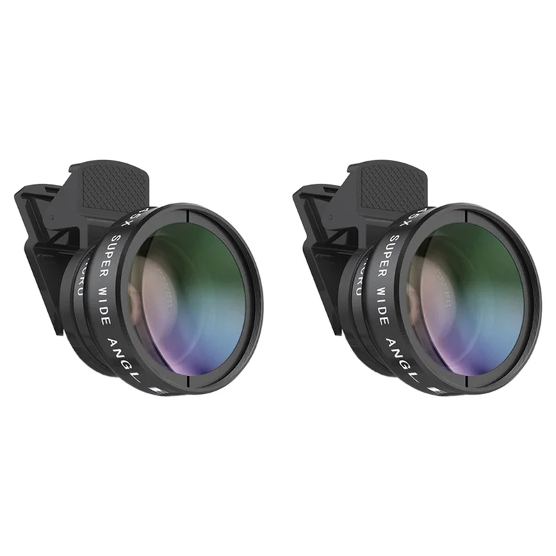 

ABKQ-2X Phone Lens 0.45X Ultra Wide-Angle Macro Lens Phone External Camera For Xiaomi