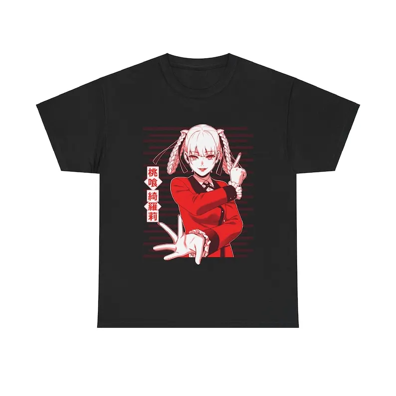 Kirari Momobami Kakegurui Aesthetic Anime Vaporwave Unisex Heavy Cotton Tee