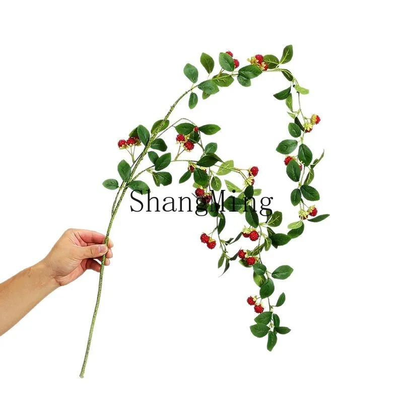 

PYH simulation raspberry wild fruit branches hanging red fruit rattan fruit wedding scene arrangement floral landscaping