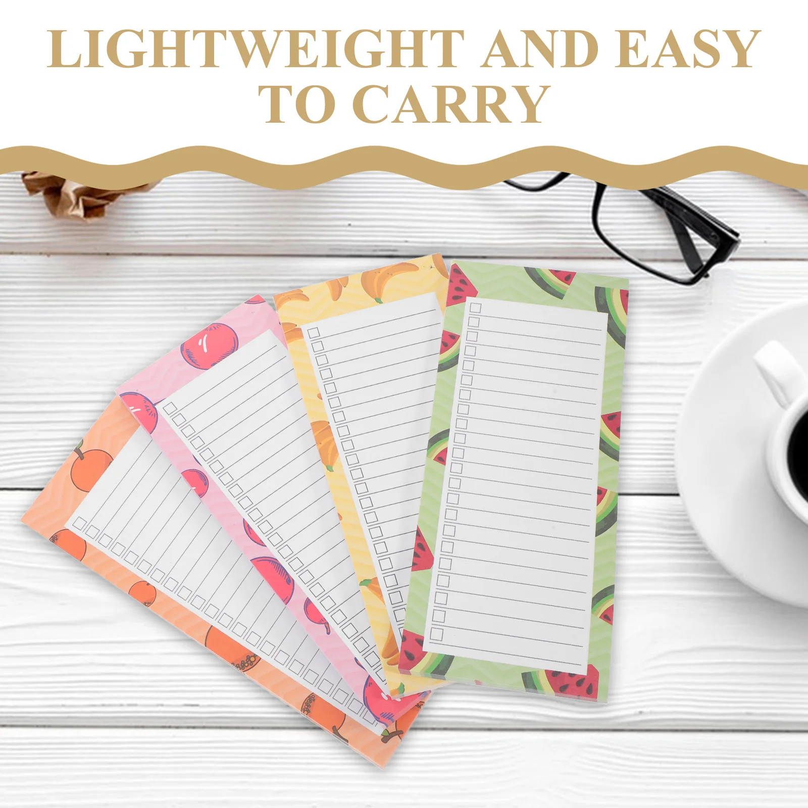4Pcs Magnetic Grocery List Notepads Tear Off Refrigerator Notepad Planning Memo Pad Fridge Shopping Magnet Pad