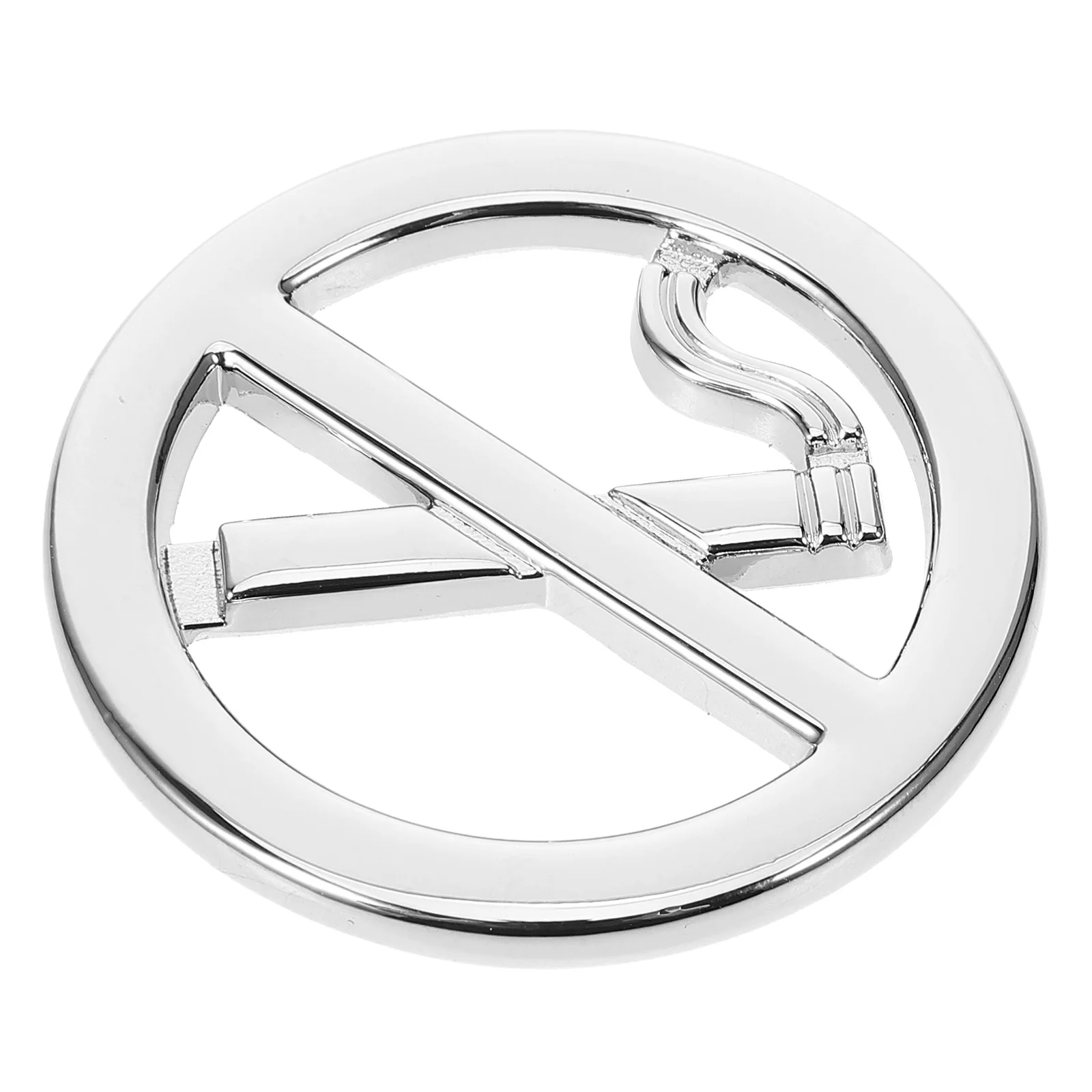 ملصق معدني بدون تدخين، علامة تحذير ثلاثية الأبعاد للوحة قيادة السيارة، ملصق سيارة مزخرف، ملصق ذاتي اللصق لمؤشر مضاد للتدخين #4