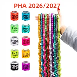 PHA 2026/2027 Pigeon Foot Ring ID 8mm With Numbers Aluminum Plastic Racing Pigeon Outdoor Training Marking Ring 60 Pcs