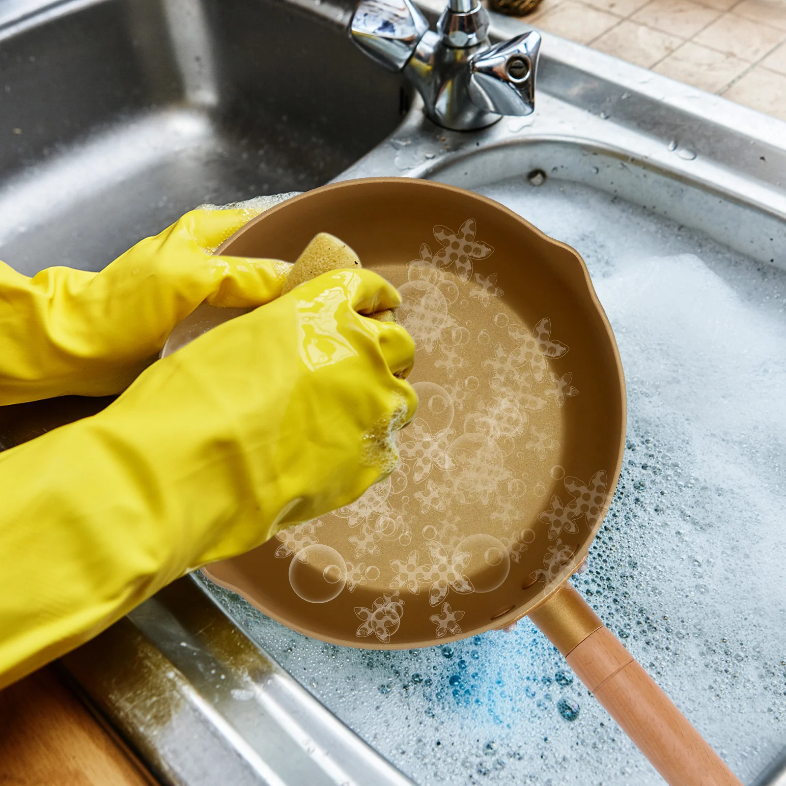 

Snowflake Pot Aluminum Alloy Milk Pan Non-Stick Cooking Container For Baby Food Sauce Stew Instant Noodle Japanese Style