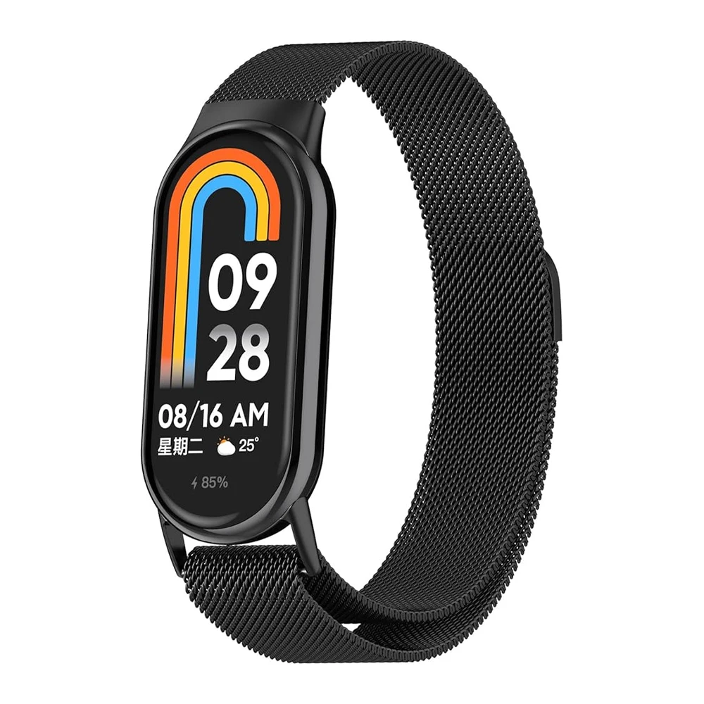 Acciaio inossidabile per mi band 8 9 strap miband8 miband 9 accessori cintura ad anello magnetico bracciale correa per Xiaomi mi band 9 bands