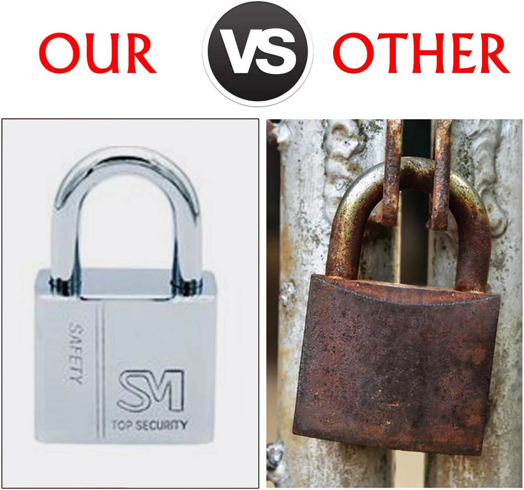 Padlock Reinforced Alloy Steel Pad Locks with Garden Shed Garage Lock Storage Warehouse Locker Gate Lock Heavy Duty Padlocks