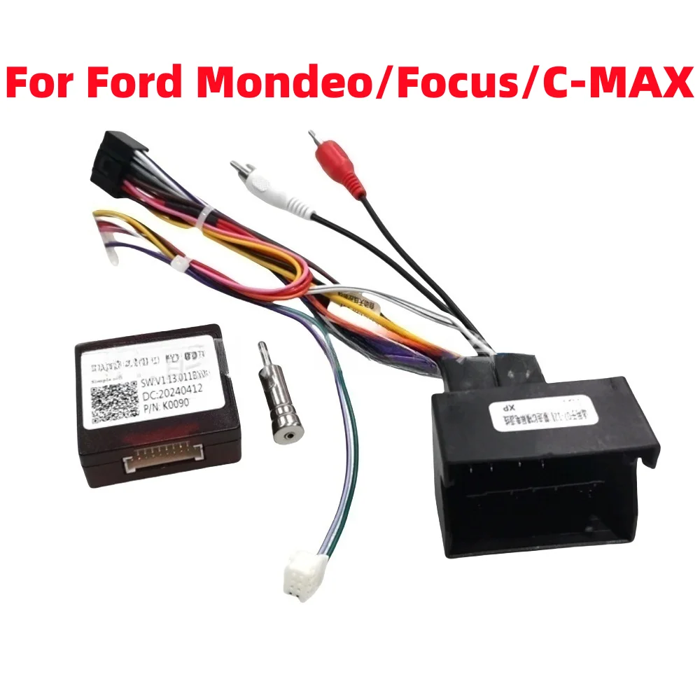 Canbus Box RP5-FD-001 For Ford Mondeo 07-10/Focus 07-11/C-MAX 07-10 Car Stereo Audio 16PIN Android Power Wiring Harness Cable