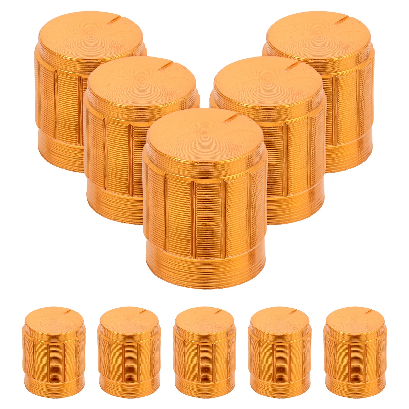 

10Pcs Aluminum Alloy Potentiometer Knob Metal Volume Caps for Electric Guitar Precise Control Guitar Knobs Replacement