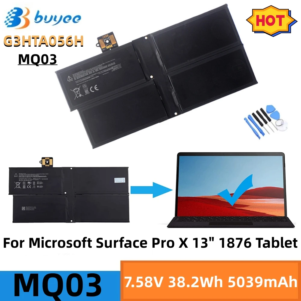 New G3HTA056H MQ03 Laptop Battery For Microsoft Surface Pro X 13