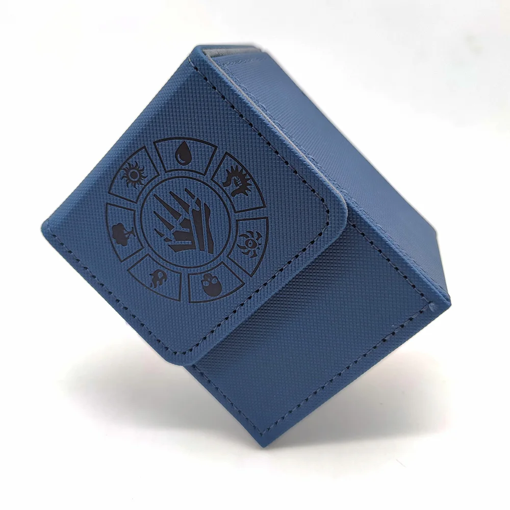 PU Leather 100-Card Deck Box Anime Game Collectible Storage Case for Magic Storm Commander & Tabletop Games