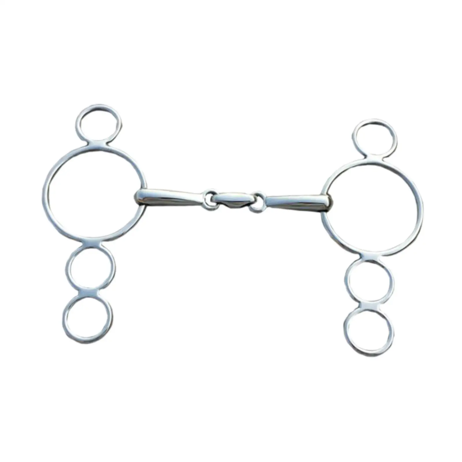 Stainless Steel Continental Gag Bit Lightweight Rustproof Equestrian Supplies for Controling Horse Activities Horse Training