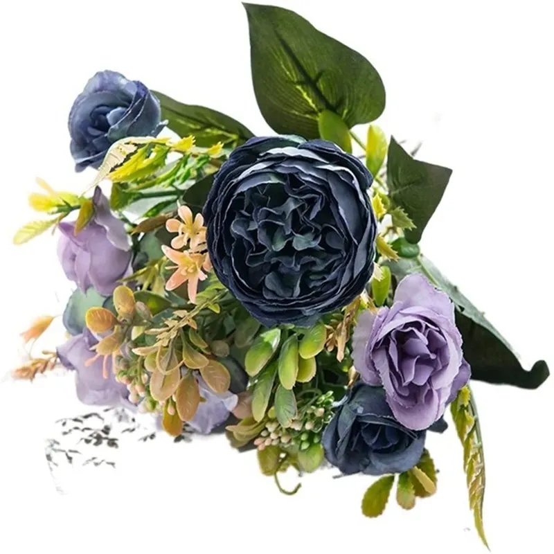 1/3 stücke Seide Rose Künstliche Blumen Hochzeit Hause Zimmer Festival Dekoration Gefälschte Blumenstrauß Handwerk Scrapbooking Kranz Liefert – Detail 2