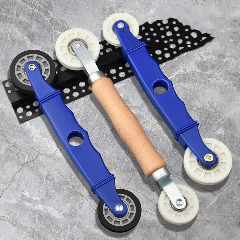 1Pc Window Screen Hand Installation Repair Roller Rubber Mesh Wheel Window Install Tool Strip Light Double-Head Pressure Pulley view 3