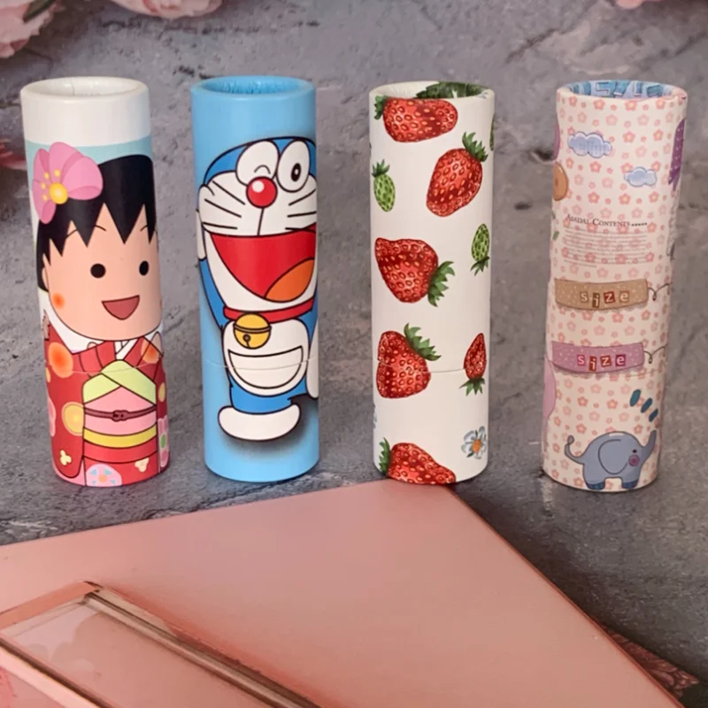 

Wholesale 12.1mm Cartoon Paper Lipstick Tube Baby Lip Balm Container Empty Paper Lipstick Shell Lip Cosmetics Makeup Tool