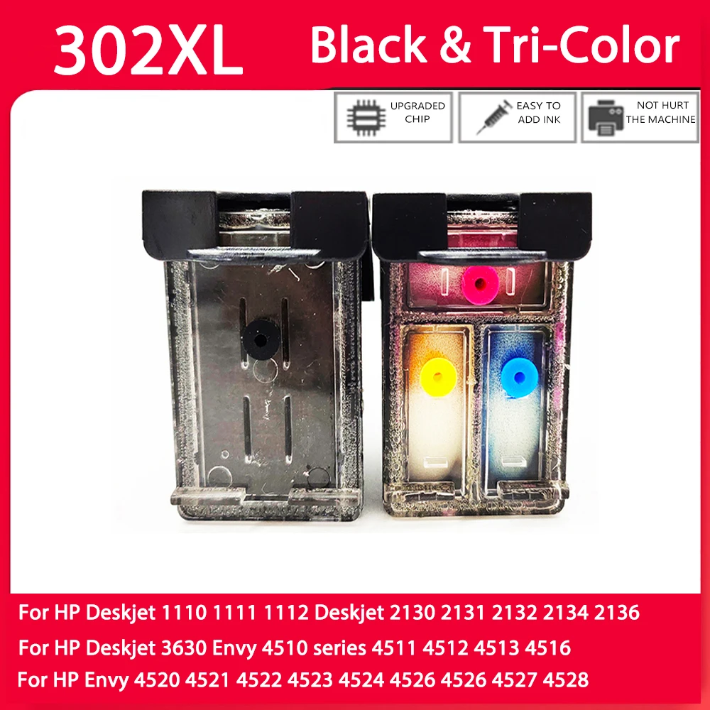 einkshop 302 XL Ink Cartridge For HP 302XL HP302 Officejet 3830 3831 3832 3833 3834 4650 Envy 4510 4511 4520 4521 Printer