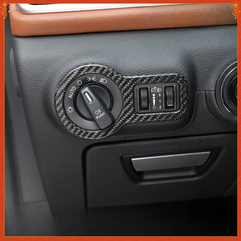 

Для Maserati President Ghibli настоящее сухое углеродное волокно 2014-2021 декоративное кольцо переключателя фар аксессуары для модификации интерьера