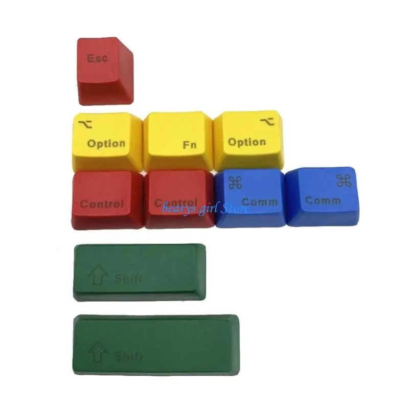 C7AB Customizable 10Key PBT Keycaps Set For Mechanical Keyboards In RGBY CMYK