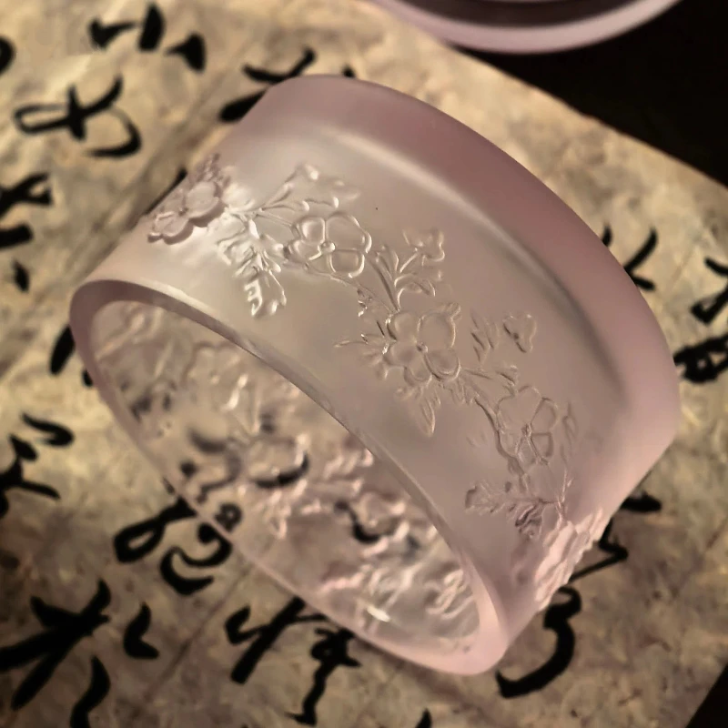 Transparent Glass Inkstone Multifunctional Ink Well Anti Evaporation Ink Stone Brush Washer Calligraphy Painting Chinese Tackle
