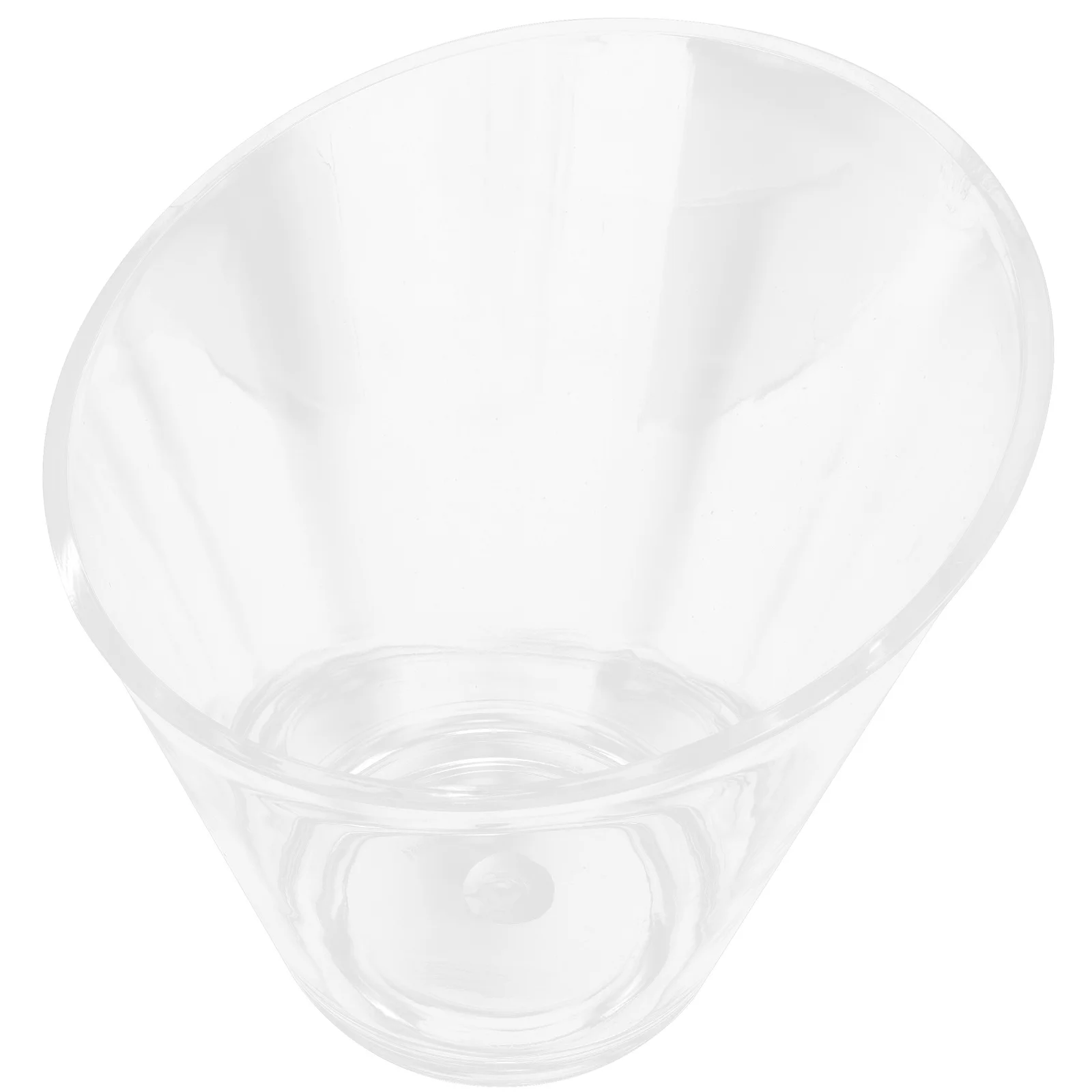 وعاء سلطة مائل من الأكريليك مقاس 19 سم، حاوية تقديم الطعام الشفافة للحلوى والفواكه والخضروات، وعاء الوجبات الخفيفة الشفاف، تصميم حديث