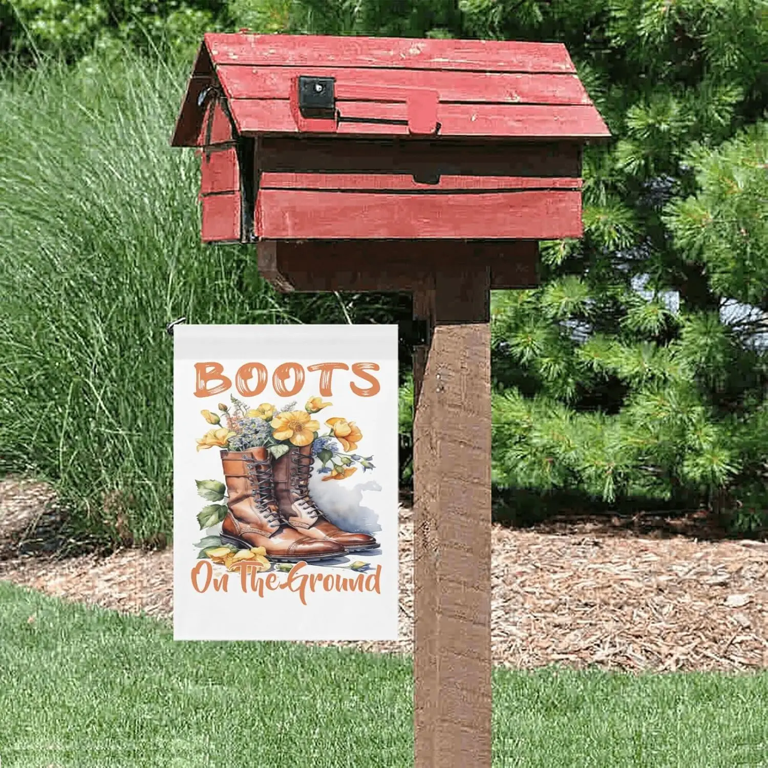 Retros Boots On The Grounds Western Cowboy Garden Flags Vintage Banner For Rustic MME UUV EEU SSL