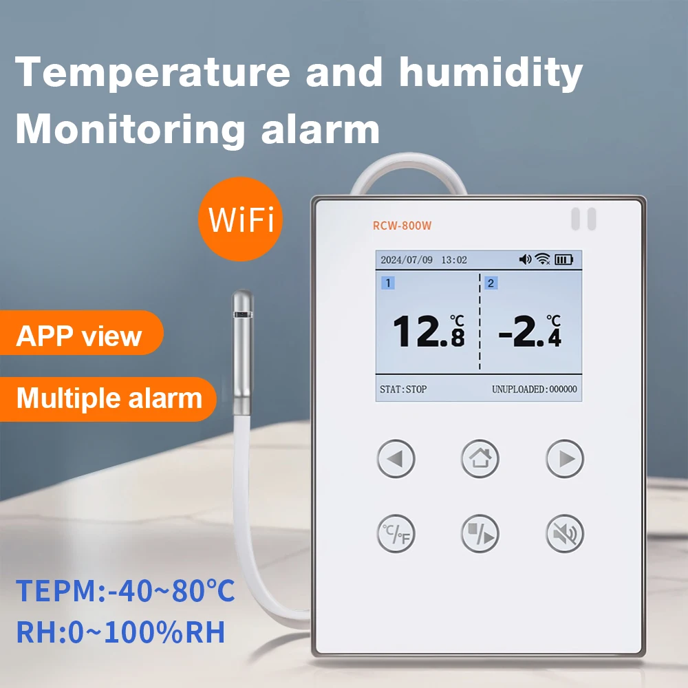 

RCW-800W WIFI Temperature Humidity Data Logger Temperature Recorder Sensor APP Large Capacity For Medicine Storage Cold Chain