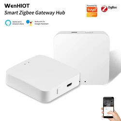 WENHIOT Tuya ZigBee Gateway Home Intelligent Wireless Network Switch Hub APP Wireless Remote Control and Alexa Google