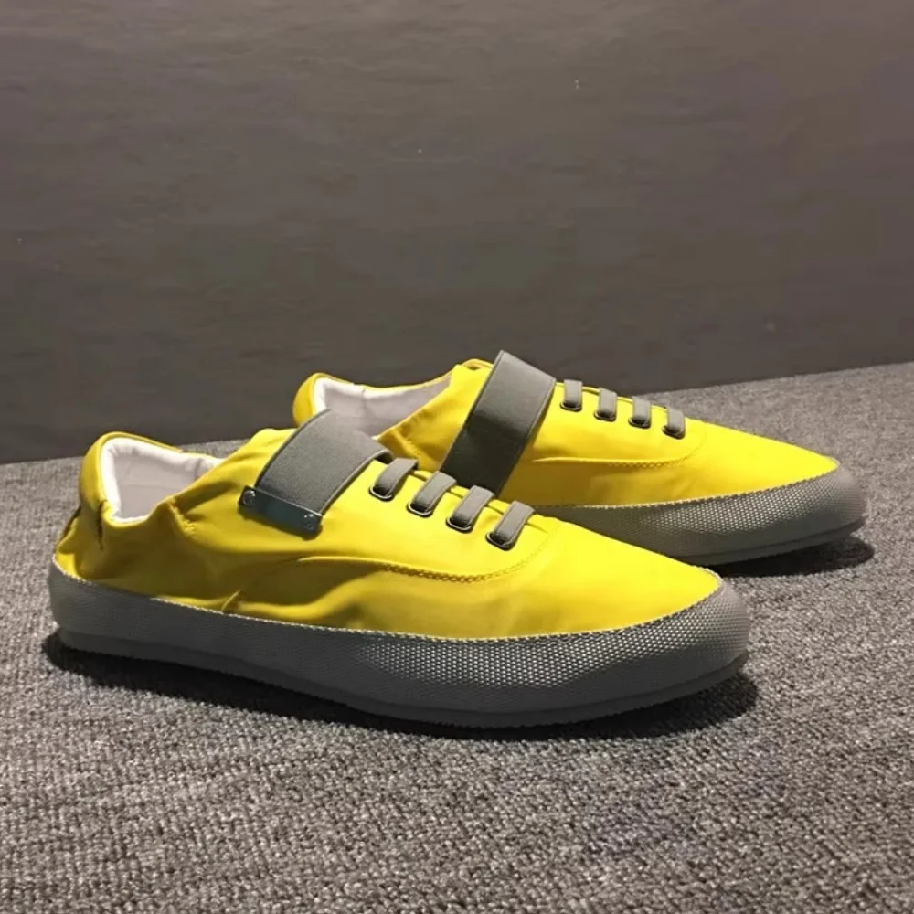 

QHCCID Spring/Summer New Men's Canvas Shoes Anti-Odor Breathable Trendy Casual Sneakers Comfortable Fashion Footwear