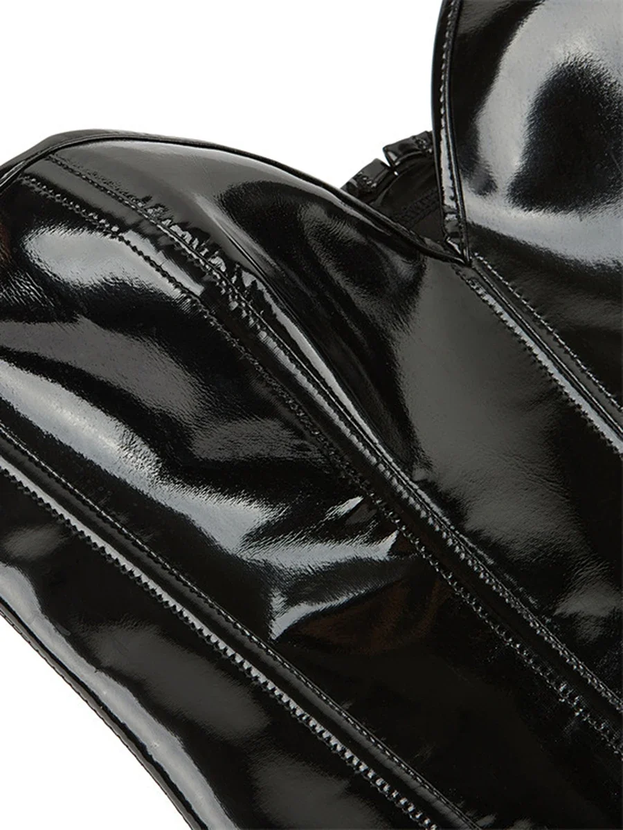 المرأة بو الجلود بوستير عودة جلد متابعة الأسماك الجوفاء مشد منحني هملين المحاصيل تانك القمم #4