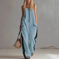 2026 Summer New Women‘s Zipper Round Neck Sleeveless Casual Romper  Breathable & Lightweight  Perfect for Beach Vacation Daily - Image 3