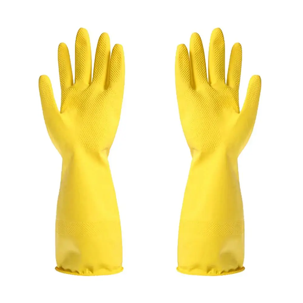 Kitchen Wash Dishes Housekeeping Gloves  Water-proof Dishwashing Gloves  Rubber Bands Rubber Gloves Long Sleeve