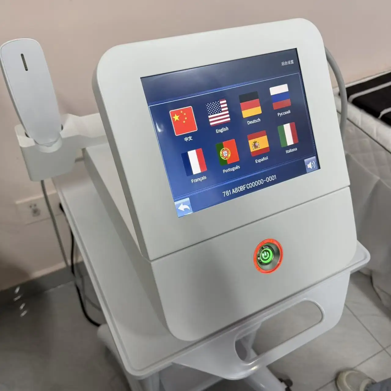 Salon 2‑in‑1 Goddess Facial Machine Touch Screen Skin Firming Rejuvenation Equipment Minimize Pores Improve Acne Marks Refine