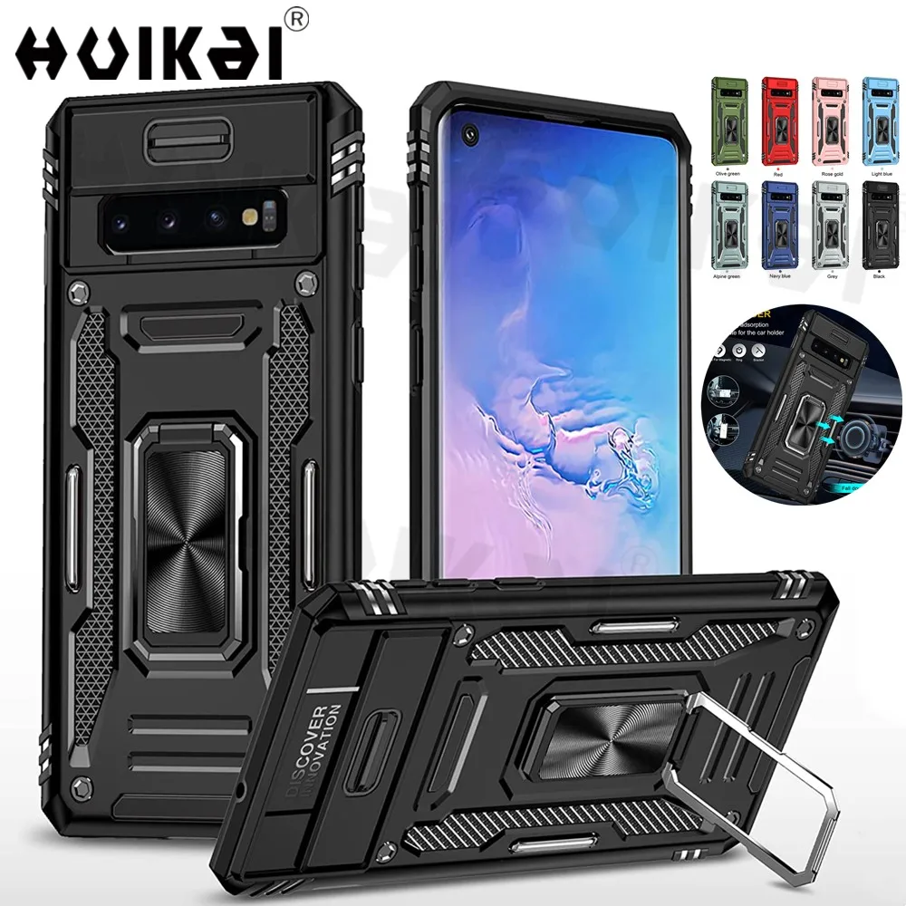 Slide Lens Protective Case For Samsung Galaxy S10 S21 FE S20 FE S22 Ultra A73 A53 A13 Full-Body Shockproof Rugged Military Grade