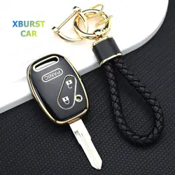 TPU Shell Protector Holder Fob For Honda Accord Civic CRV CR-V Pilot Insight Ridgeline Car Remote Key Case Cover Bag Accessories
